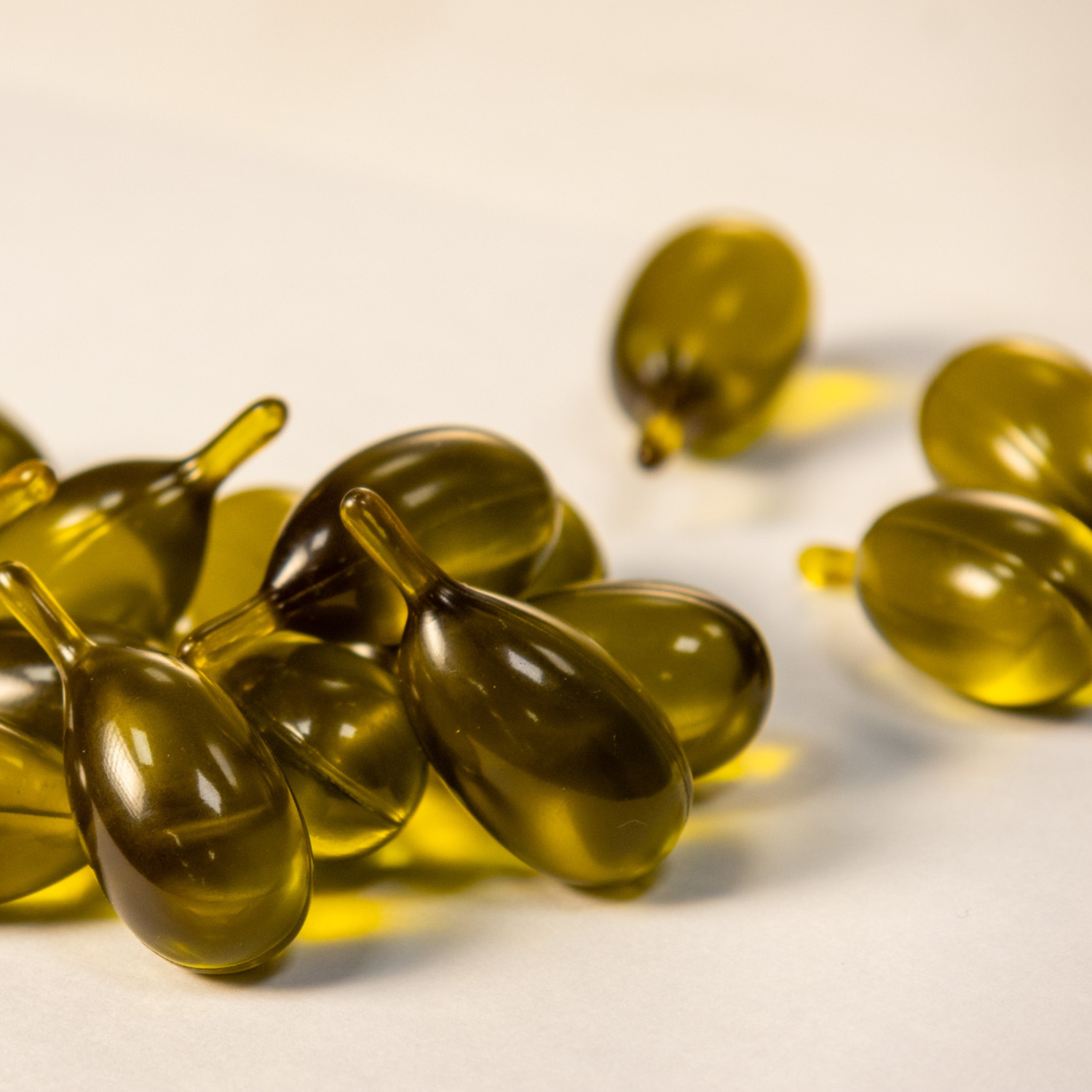Close-up of Oleaphen High Phenolic Olive Oil Pods